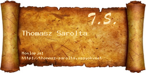 Thomasz Sarolta névjegykártya
