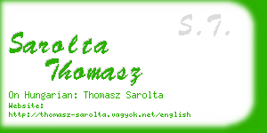 sarolta thomasz business card